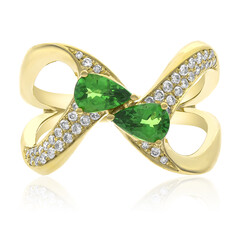 Anillo en oro con Granate tsavorita AAA (CIRARI)