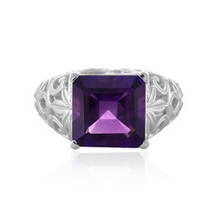 Anillo en plata con Amatista de Zambia