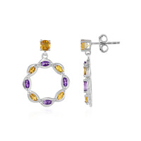 Pendientes en plata con Citrino