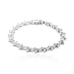 Brazalete en plata con Topacio blanco