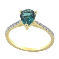Anillo en oro con Indidolita de Brasil