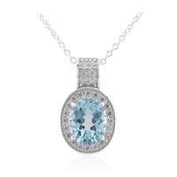 Collar en plata con Topacio azul cielo