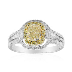Anillo en oro con Diamante amarillo SI2 (CIRARI)