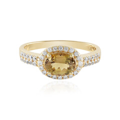 Anillo en plata con Tanzanita amarilla sin calentar