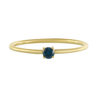 Anillo en oro con Diamante azul I2