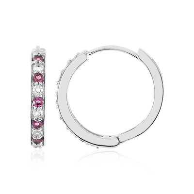 Pendientes en plata con Rodolita