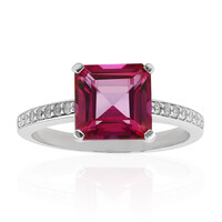 Anillo en plata con Topacio rosa