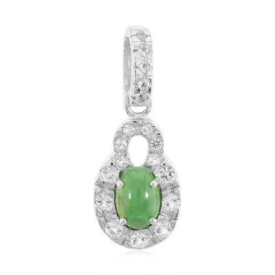 Colgante en plata con Crisoprasa imperial