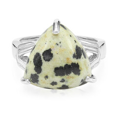 Anillo en plata con Jaspe Dálmata
