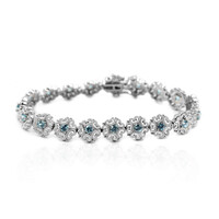 Brazalete en plata con Zircón de Ratanak Kirí (Dallas Prince Designs)