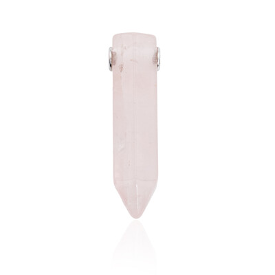 Colgante en plata con Cuarzo rosa (MONOSONO COLLECTION)