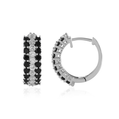 Pendientes en plata con Espinela negra