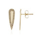 Pendientes en oro con Diamante I3 champán (de Melo)