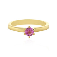 Anillo en plata con Zafiro rosado