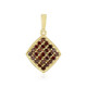 Colgante en oro con Diamante rojo I2