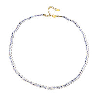 Collar en plata con Piedra de Luna arcoíris (Adela Silber)