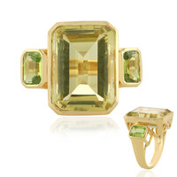 Anillo en plata con Quarzo limón