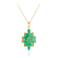 Collar en plata con Esmeralda de Brasil