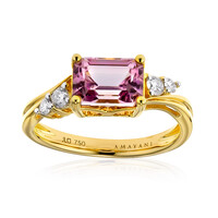 Anillo en oro con Diáspora rosa (AMAYANI)