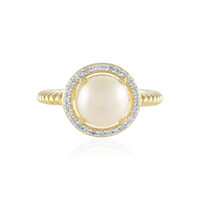 Anillo en plata con Perla blanca Freshwater