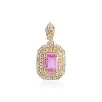 Colgante en oro con Zafiro rosado