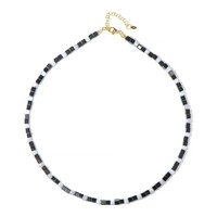 Collar en plata con Hematita negra