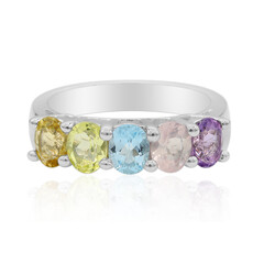 Anillo en plata con Topacio azul cielo