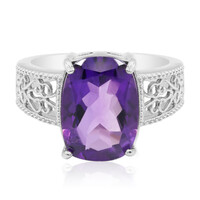 Anillo en plata con Amatista de Marruecos