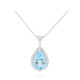 Collar en plata con Topacio azul cielo