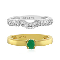 Anillo en plata con Esmeralda de Socoto