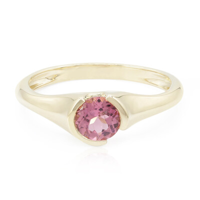 Anillo en oro con Turmalina rosa