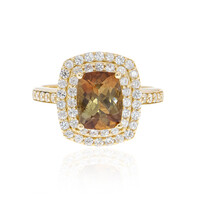 Anillo en oro con Andalucita