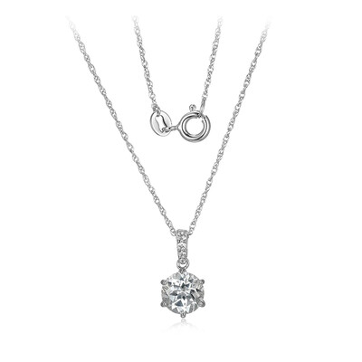Collar en plata con Topacio blanco