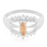 Anillo en plata con Zafiro Padparadscha