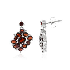 Pendientes en plata con Granate de Mozambique