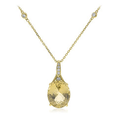 Collar en oro con Turmalina neón del Congo (CIRARI)