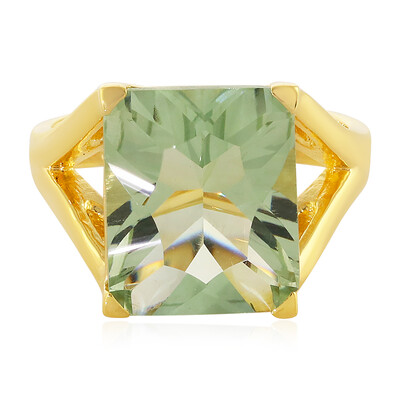 Anillo en plata con Amatista verde
