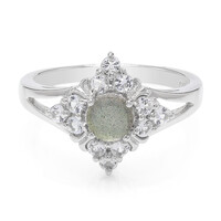 Anillo en plata con Espectrolita