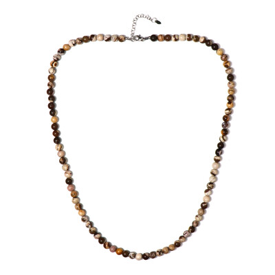 Collar en plata con Jaspe rojo cebra