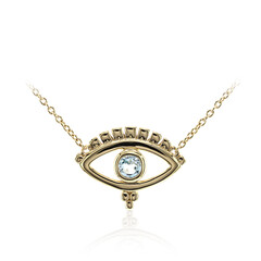 Collar en plata con Topacio azul cielo