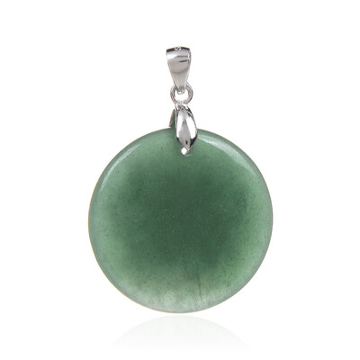 Colgante en plata con Aventurina verde