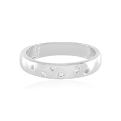 Anillo en plata con Topacio blanco