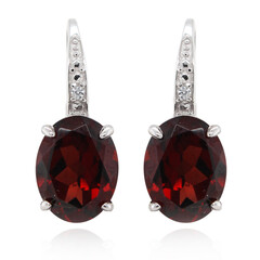 Pendientes en plata con Granate de Mozambique