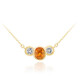 Collar en oro con Zafiro naranja de Ban Ka Cha