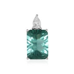 Colgante en plata con Fluorita verde
