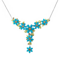 Collar en plata con Turquesa bella durmiente (Dallas Prince Designs)