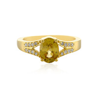 Anillo en plata con Zircón amarillo