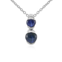 Collar en plata con Zafiro estrella azul