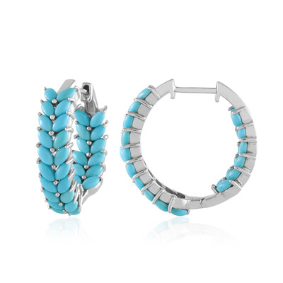 Pendientes en plata con Turquesa bella durmiente (Faszination Türkis)