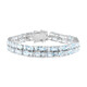 Brazalete en plata con Topacio azul cielo